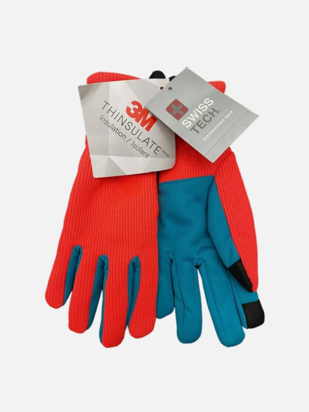 2/$20 💥🆕 Swiss Tech 3M Thinsulate Heavy Fleece Gloves Orange/Blue L-XL | |735